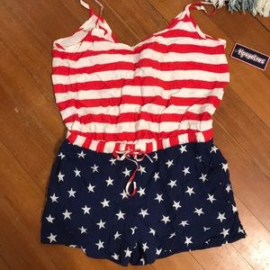American flag romper